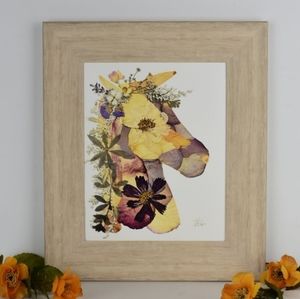 *sold* Real pressed flower 8x10 horse art print